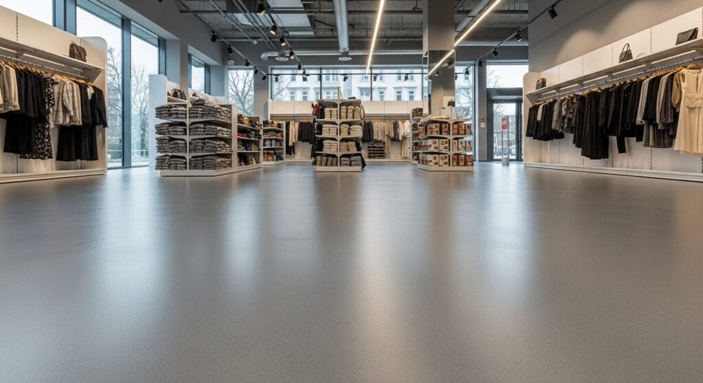 Polyurethan gulv til detailhandel